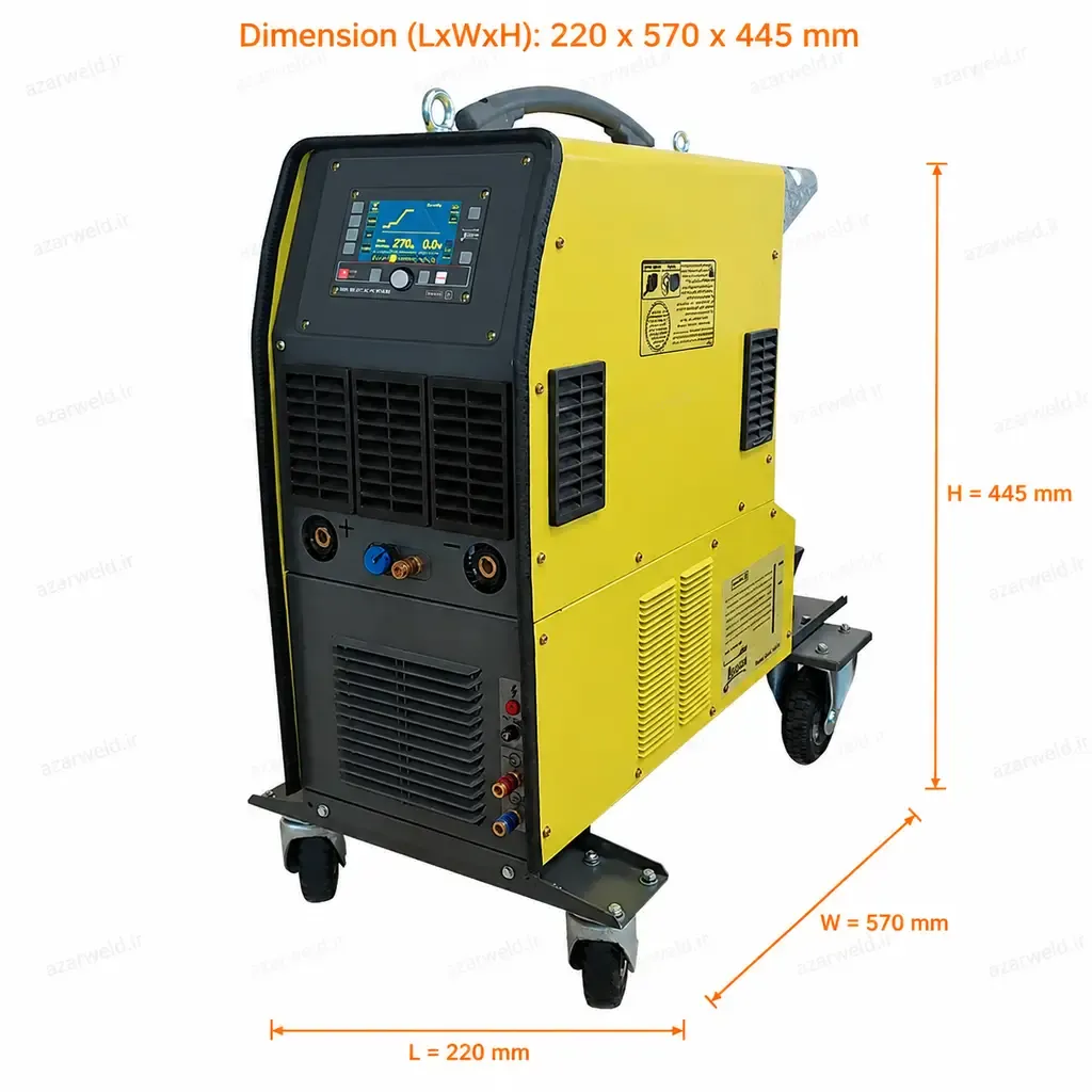 دستگاه جوش آرگون جوشا ۲۷۰ آمپر آب خنک مدل DIGI TIG 271 AC/DC PULSE2 - نمای اصلی دستگاه جوش TIG/MMA با تکنولوژی اینورتر دیجیتال و سیستم آب خنک
