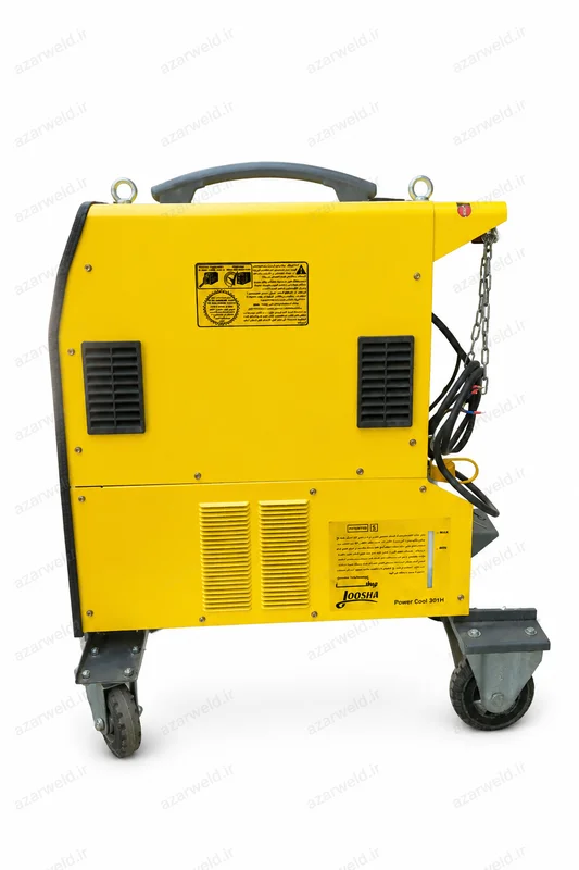 نمای جانبی دستگاه جوش آرگون ۳۲۰ آمپر جوشا به همراه یونیت آب‌خنک Power Cool 301H - بند انگشتی 2