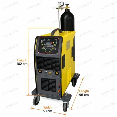 دستگاه جوش آرگون جوشا ۴۰۰ آمپر آب خنک مدل DIGI TIG 402 ACDC - نمای اصلی دستگاه جوش TIG/MMA AC/DC با تکنولوژی اینورتر دیجیتال و سیستم آب خنک